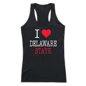 W Republic Women's I Love Tank Shirt Delaware State University Hornets 532-120