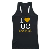 W Republic Women's I Love Tank Shirt California Davis Aggies 532-161