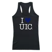 W Republic Women's I Love Tank Shirt Illinois-Chicago Flames 532-180