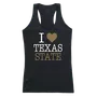 W Republic Women's I Love Tank Shirt Texas State Bobcats 532-181