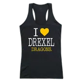 W Republic Women's I Love Tank Shirt Drexel University Dragons 532-215