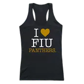 W Republic Women's I Love Tank Shirt Florida International Golden Panthers 532-219