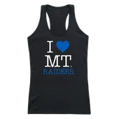 W Republic Women's I Love Tank Shirt Middle Tennessee State Blue Raiders 532-223