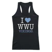W Republic Women's I Love Tank Shirt Western Washington Vikings 532-252