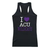 W Republic Women's I Love Tank Shirt Abilene Christian Wildcats 532-257