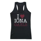 W Republic Women's I Love Tank Shirt Iona College Gaels 532-315