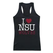 W Republic Women's I Love Tank Shirt Northern State University Wolves 532-355