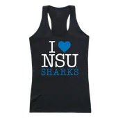 W Republic Women's I Love Tank Shirt Nova Southeastern Sharks 532-358