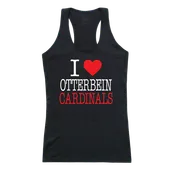 W Republic Women's I Love Tank Shirt Otterbein University Cardinals 532-361