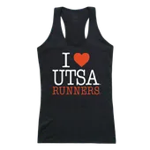 W Republic Women's I Love Tank Shirt Texas San Antonio Roadrunners 532-435