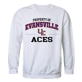 W Republic Property Of Crewneck Sweatshirt University Of Evansville Purple Aces 545-424