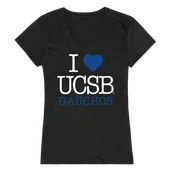 W Republic Women's I Love Shirt Uc Santa Barbara Gauchos 550-112