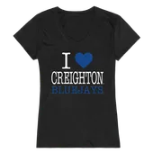 W Republic Women's I Love Shirt Creighton University Bluejays 550-118