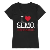 W Republic Women's I Love Shirt Southeast Missouri State University Redhawks 550-149