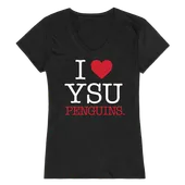 W Republic Women's I Love Shirt Youngstown State Penguins 550-159