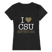 W Republic Women's I Love Shirt Cal State Monterey Bay Otters 550-206