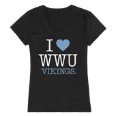 W Republic Women's I Love Shirt Western Washington Vikings 550-252
