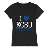 W Republic Women's I Love Shirt Elizabeth City State Vikings 550-297