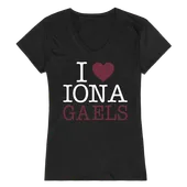 W Republic Women's I Love Shirt Iona College Gaels 550-315