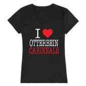 W Republic Women's I Love Shirt Otterbein University Cardinals 550-361