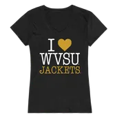 W Republic Women's I Love Shirt West Virginia Mountaineers 550-404