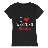W Republic Women's I Love Shirt Western Oregon Wolves 550-406