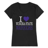 W Republic Women's I Love Shirt Winona State Warriors 550-408