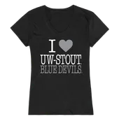 W Republic Women's I Love Shirt Wisconsin Stout Blue Devils 550-413