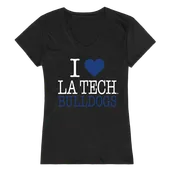 W Republic Women's I Love Shirt Louisiana Tech Bulldogs 550-419
