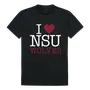 W Republic I Love Tee Shirt Northern State University Wolves 551-355
