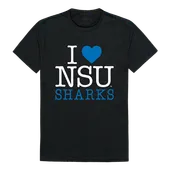 W Republic I Love Tee Shirt Nova Southeastern Sharks 551-358