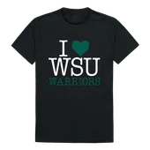 W Republic I Love Tee Shirt Wayne State Warriors 551-400