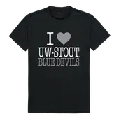 W Republic I Love Tee Shirt Wisconsin Stout Blue Devils 551-413