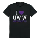 W Republic I Love Tee Shirt Wisconsin Whitewater Warhawks 551-414