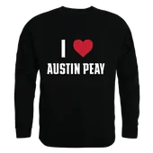 W Republic I Love Crewneck Sweatshirt Austin Peay State Governors 552-105