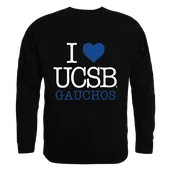 W Republic I Love Crewneck Sweatshirt Uc Santa Barbara Gauchos 552-112