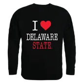 W Republic I Love Crewneck Sweatshirt Delaware State University Hornets 552-120