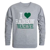 W Republic I Love Crewneck Sweatshirt Hawaii Warriors 552-122