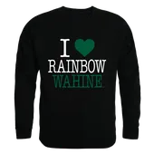 W Republic I Love Crewneck Sweatshirt Hawaii Warriors 552-122