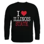 W Republic I Love Crewneck Sweatshirt Illinois Fighting Illini 552-124
