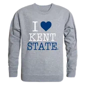 W Republic I Love Crewneck Sweatshirt Kent State Golden Flashes 552-128