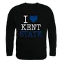 W Republic I Love Crewneck Sweatshirt Kent State Golden Flashes 552-128