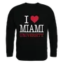 W Republic I Love Crewneck Sweatshirt Miami Of Ohio Redhawks 552-131