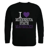 W Republic I Love Crewneck Sweatshirt Minnesota State Mavericks 552-132