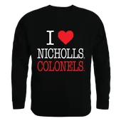 W Republic I Love Crewneck Sweatshirt Nicholls State Colonels 552-138