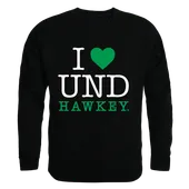 W Republic I Love Crewneck Sweatshirt University Of North Dakota 552-141