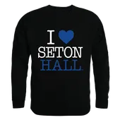 W Republic I Love Crewneck Sweatshirt Seton Hall Pirates 552-147