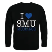 W Republic I Love Crewneck Sweatshirt Southern Methodist Mustangs 552-150