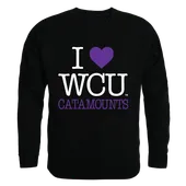 W Republic I Love Crewneck Sweatshirt Western Carolina Catamounts 552-156