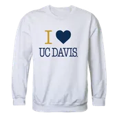 W Republic I Love Crewneck Sweatshirt California Davis Aggies 552-161